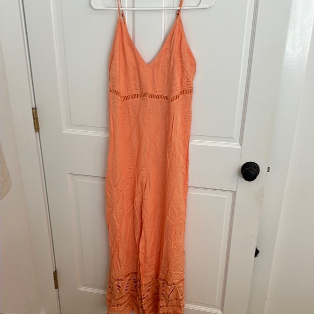 Orange Sleeveless Jumpsuit